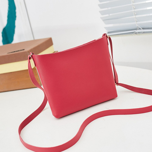 NEW Vegan Leather Red Hollow Cut Out Shoulder Bag - Picture 9 of 10